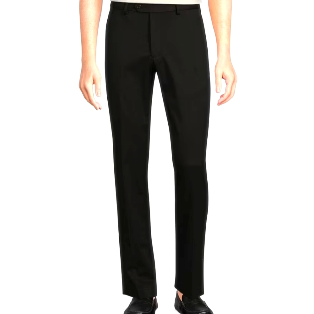 Daniel Cremieux Black Signature Label solid Twill flat front pants Size …